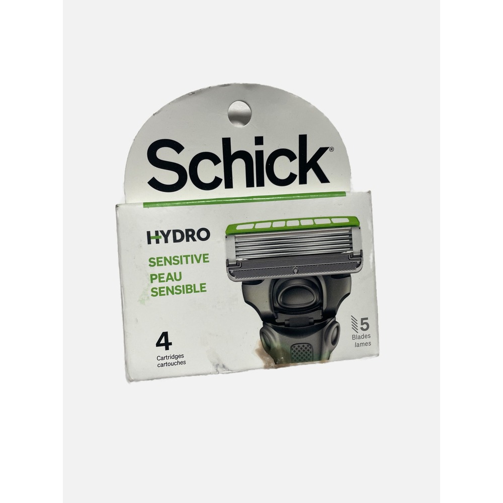 Schick Hydro Sensitive Razor Refills Mens 4 Count Green 5-Blade Cartridges Shave